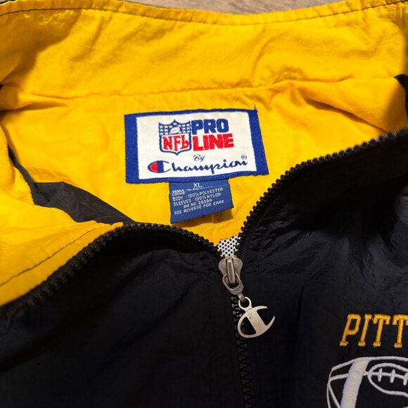 Vintage Champion Pittsburgh Steelers Black and Yellow Jacket - Picture 3 of 4
